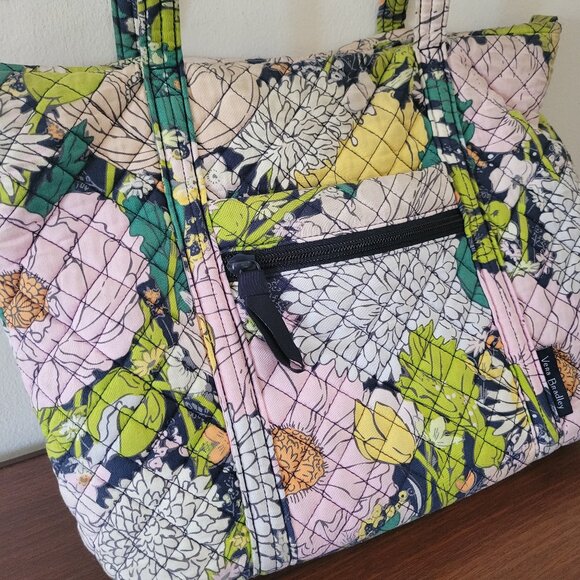 Vera Bradley Small Vera Tote Bag in "Bloom Boom" - Picture 1 of 7